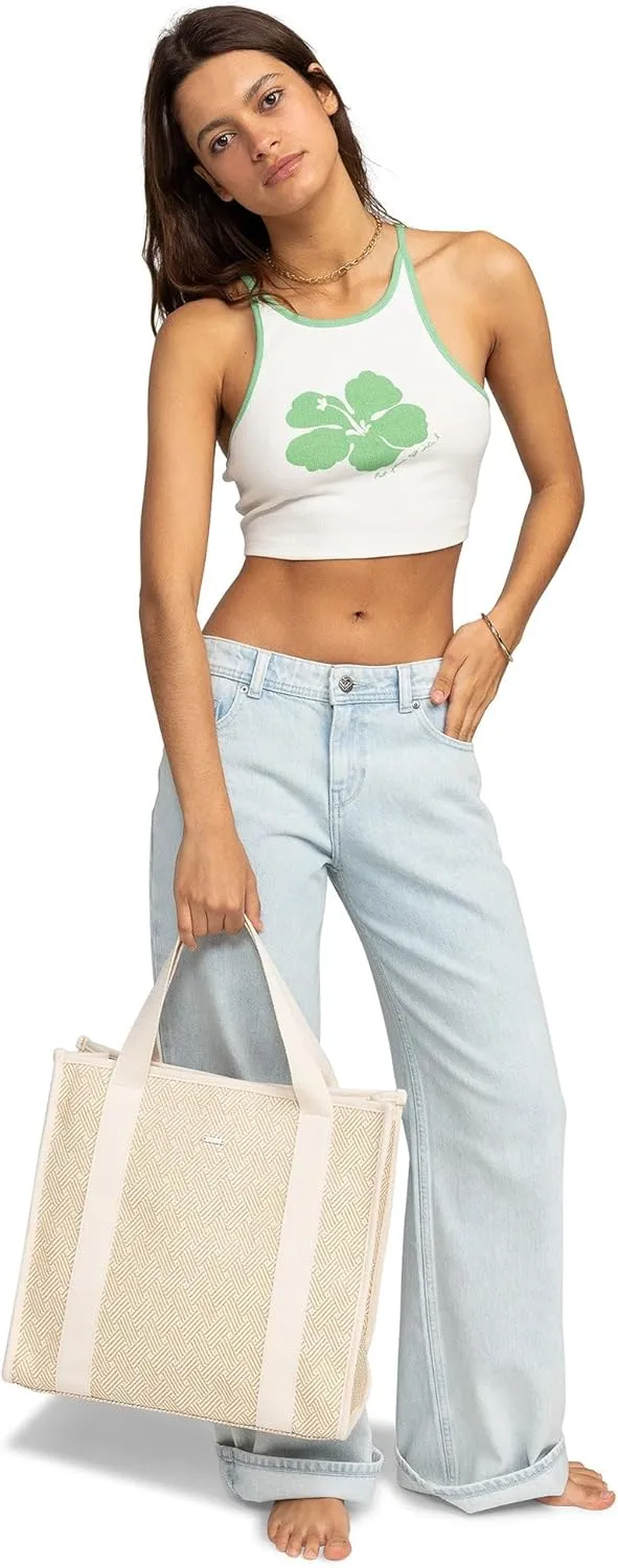 Roxy Women's Cotton Tote Bag | Everyday Carry | Beach | Travel | Vacation | Reusable | Lightweight