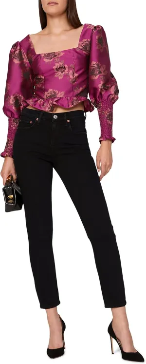 RTR Design Collective Brocade Peplum Top