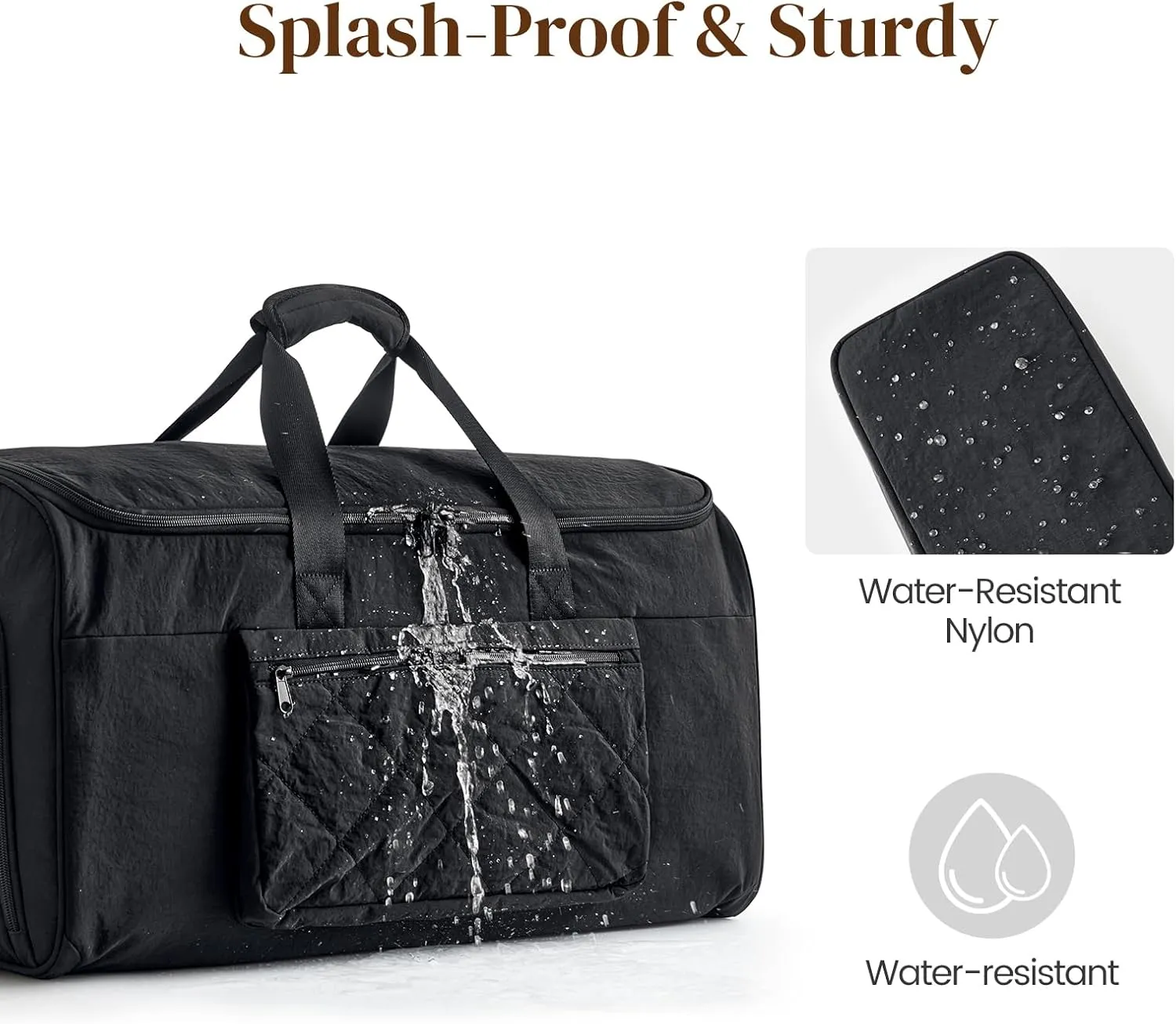 S-ZONE Garment Duffle Bags for Travel Carry on Convertible 2 in 1 Suit Bags Hanging Suitcase with Toiletry Bag 50L
