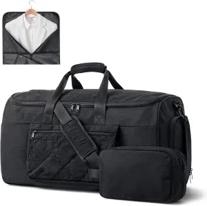 S-ZONE Garment Duffle Bags for Travel Carry on Convertible 2 in 1 Suit Bags Hanging Suitcase with Toiletry Bag 50L