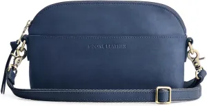 S-ZONE Leather Crossbody Bags for Women Cross Body Purse Vintage Designer Shoulder Bag Small