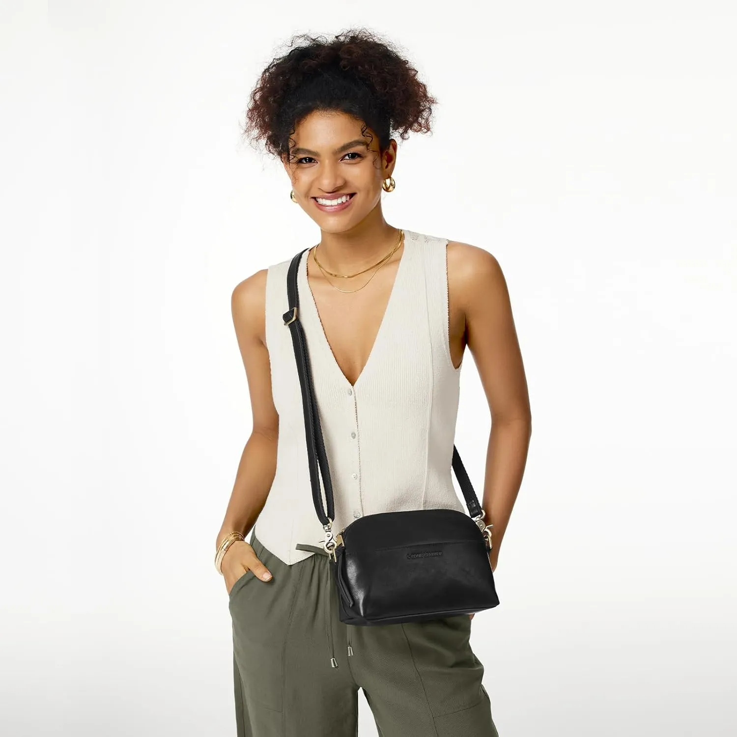 S-ZONE Leather Crossbody Bags for Women Cross Body Purse Vintage Designer Shoulder Bag Small