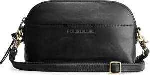 S-ZONE Leather Crossbody Bags for Women Cross Body Purse Vintage Designer Shoulder Bag Small