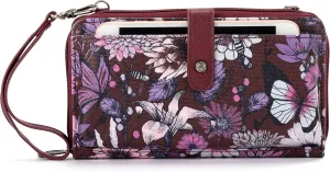 Sakroots Large Smartphone Crossbody Bag in Coated Canvas, Convertible Purse with Detachable Wristlet Strap