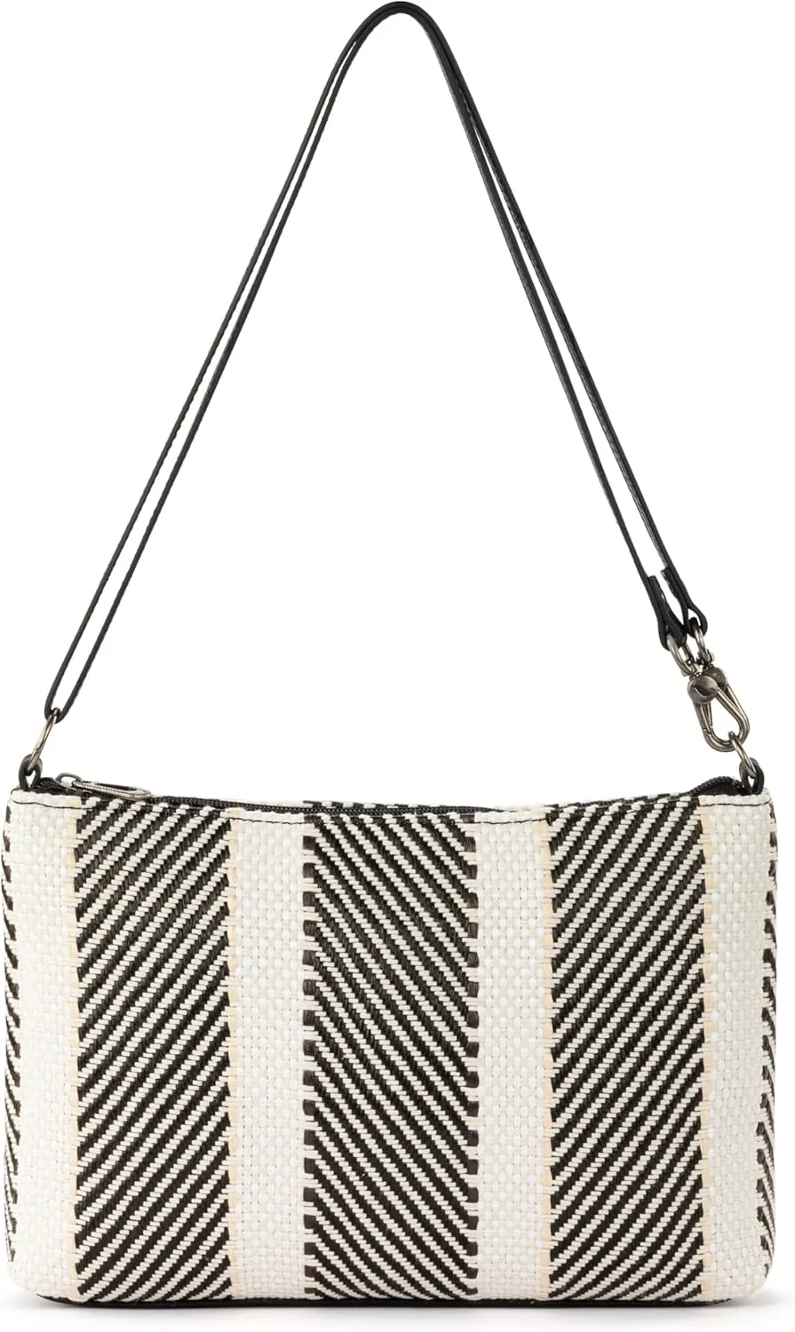 Sakroots Lumi Crossbody in Woven Textile, Detachable & Adjustable Crossbody Strap, B&W Soulful Desert Woven