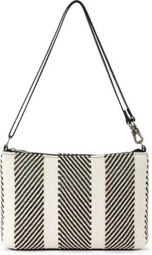 Sakroots Lumi Crossbody in Woven Textile, Detachable & Adjustable Crossbody Strap, B&W Soulful Desert Woven