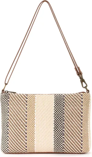 Sakroots Lumi Crossbody in Woven Textile, Detachable & Adjustable Crossbody Strap, Tobacco Batik World Woven