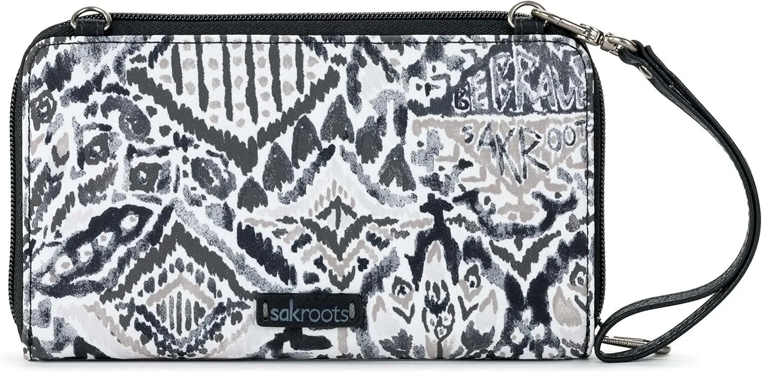 Sakroots Smartphone Crossbody Bag in Eco-Twill, Convertible Purse with Detachable Wristlet Strap with Phone Wallet Pockets