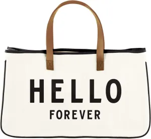 Santa Barbara Design Studio Tote Bag For Women Hold Everything Wedding 100% Cotton Canvas Shoulder Bag, Large, Hello Forever