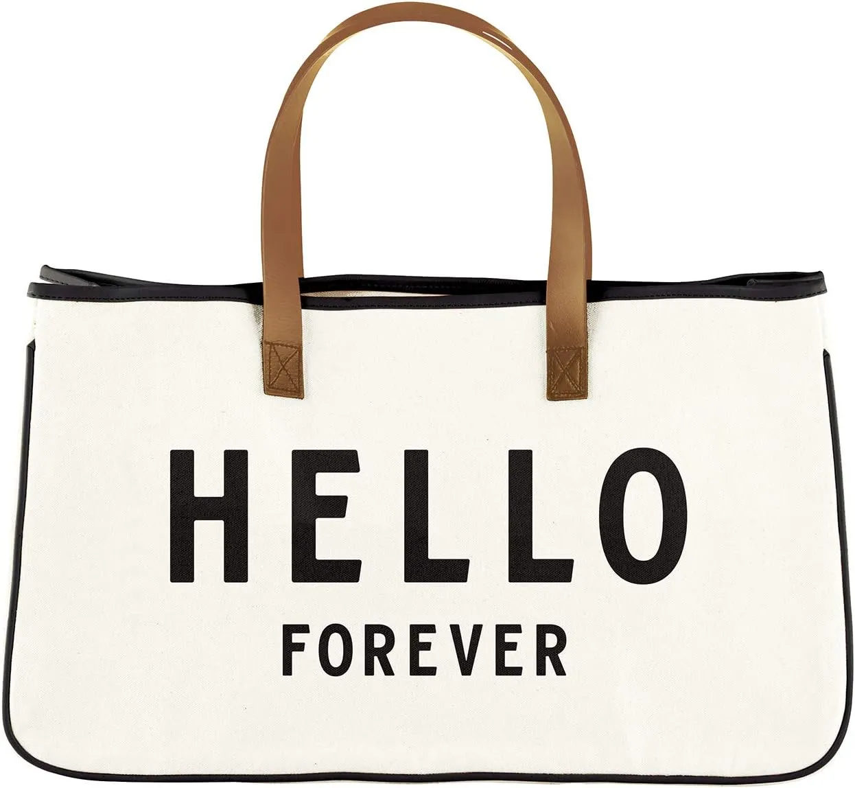 Santa Barbara Design Studio Tote Bag For Women Hold Everything Wedding 100% Cotton Canvas Shoulder Bag, Large, Hello Forever