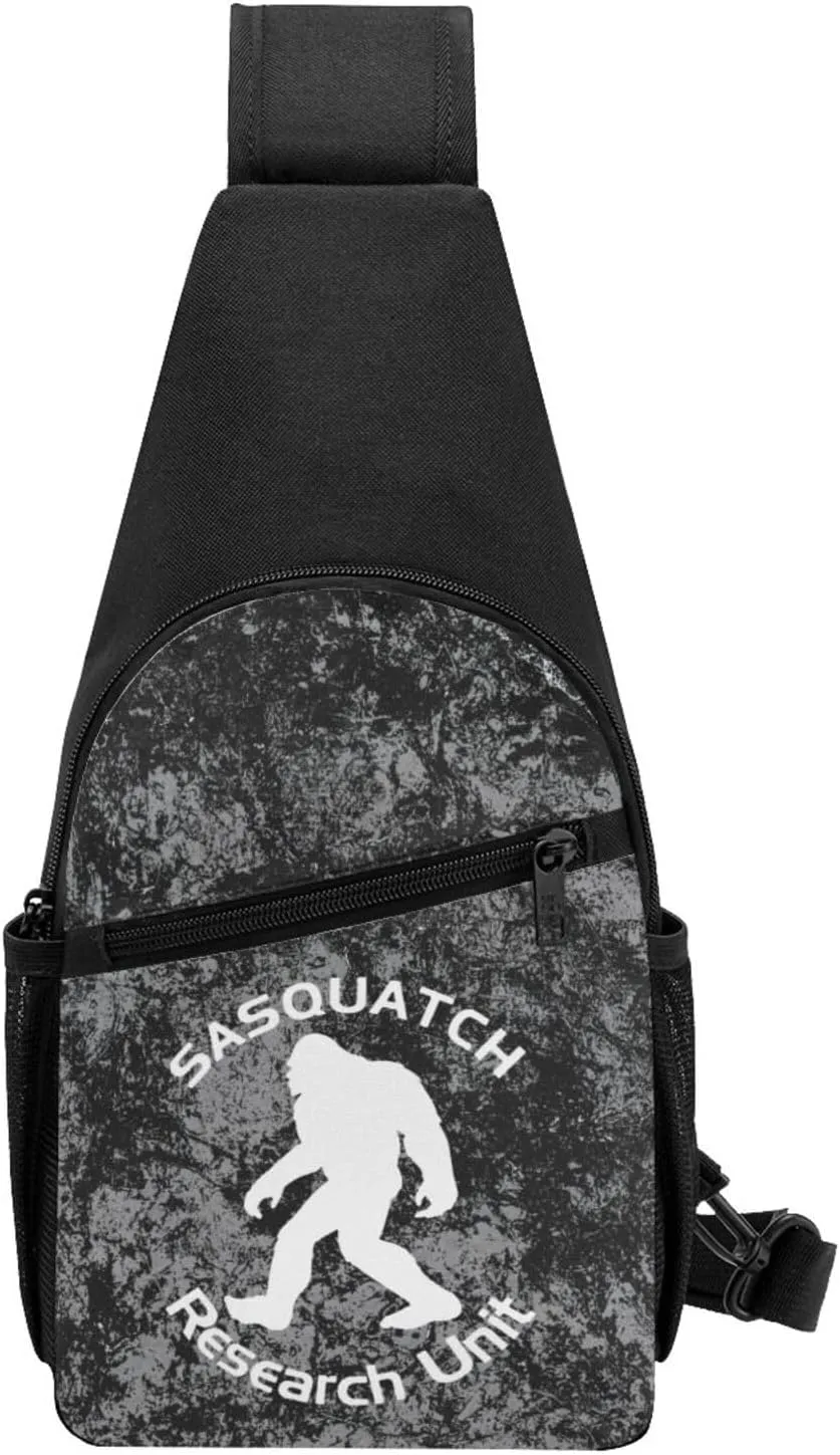 Sasquatch Research Unit Sling Bag Crossbody Backpack Shoulder Casual Daypack Bags for Men Women
