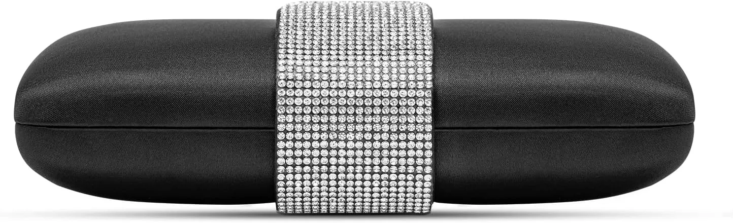 Satin Rhinestones Evening Bags Party Bridal Clutch Purse For Women Prom Clutch