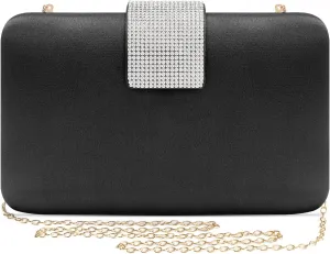 Satin Rhinestones Evening Bags Party Bridal Clutch Purse For Women Prom Clutch