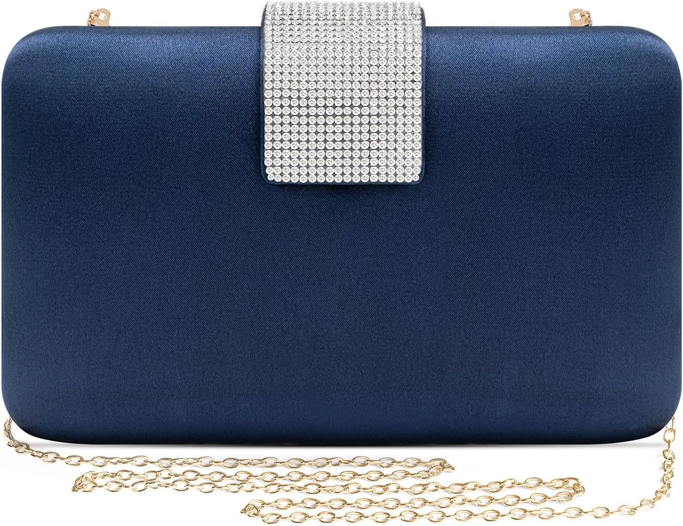 Satin Rhinestones Evening Bags Party Bridal Clutch Purse For Women Prom Clutch