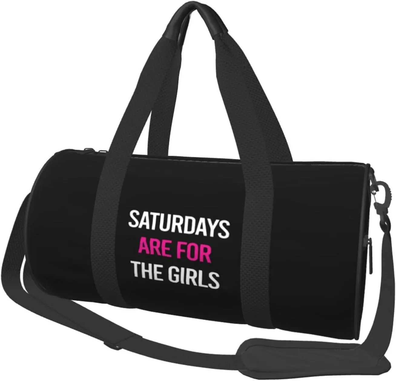 Saturdays are for the girls Convertible Garment Bag with Shoulder Strap, Carry on Garment Duffel Bag for Men Women - Rolling Foldable for Travel Luggage Bags (Black)