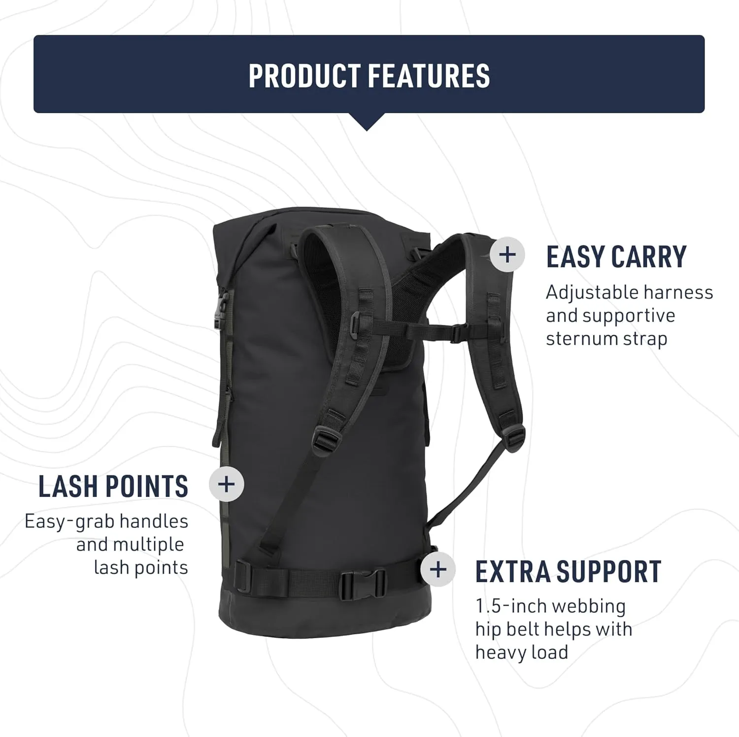Sea to Summit Big River Dry Backpack with Adjustable Harness, 30 Liter, Picante Red
