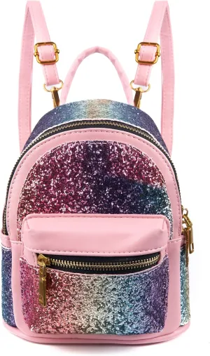 SEALINF Women Girl Bling Mini Backpack Convertible Shoulder Cross Bags Purse