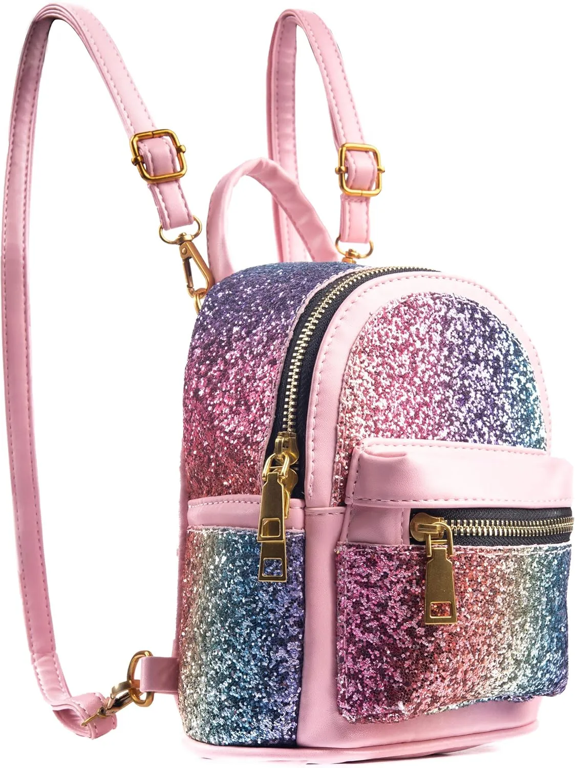 SEALINF Women Girl Bling Mini Backpack Convertible Shoulder Cross Bags Purse