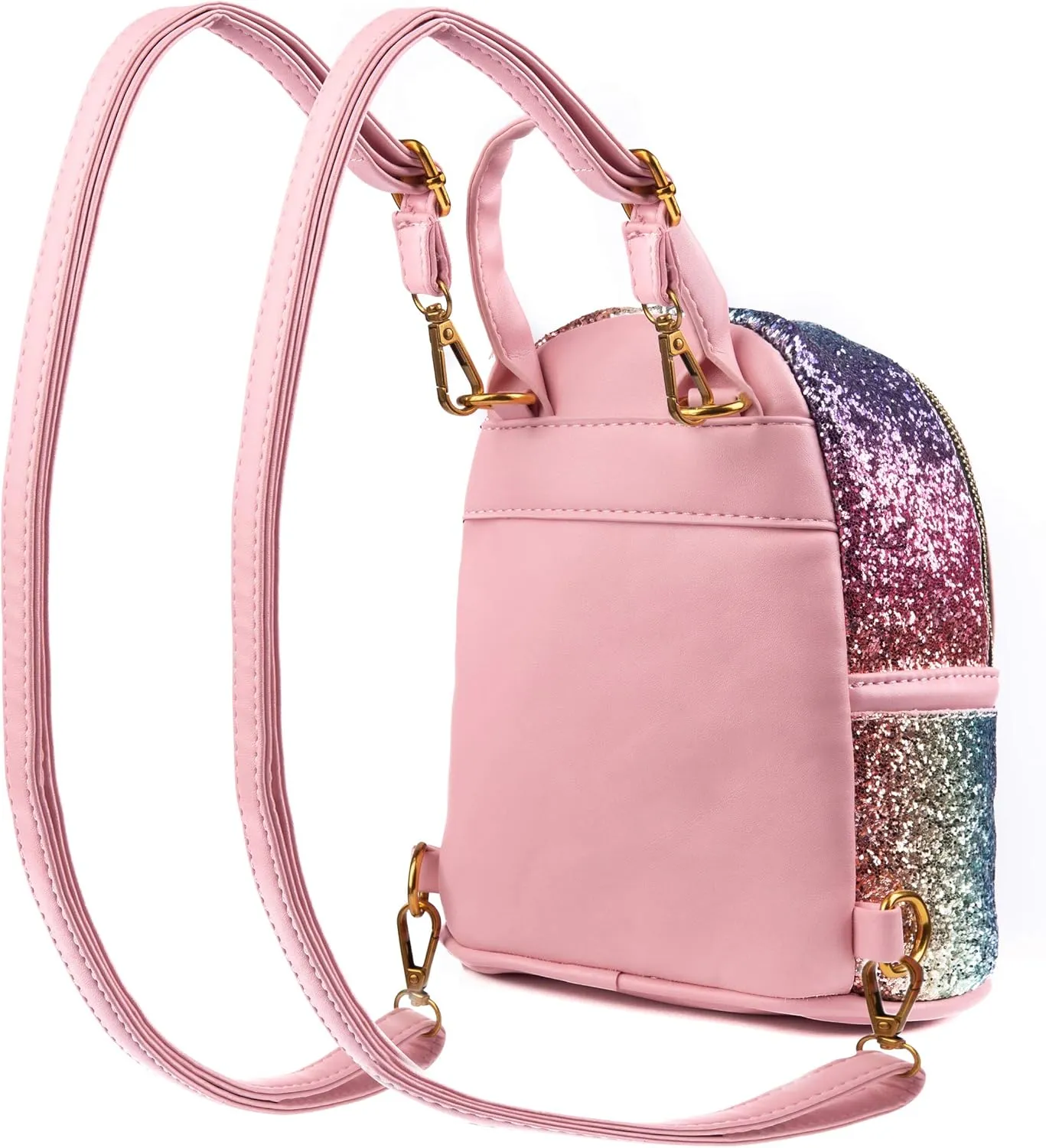 SEALINF Women Girl Bling Mini Backpack Convertible Shoulder Cross Bags Purse