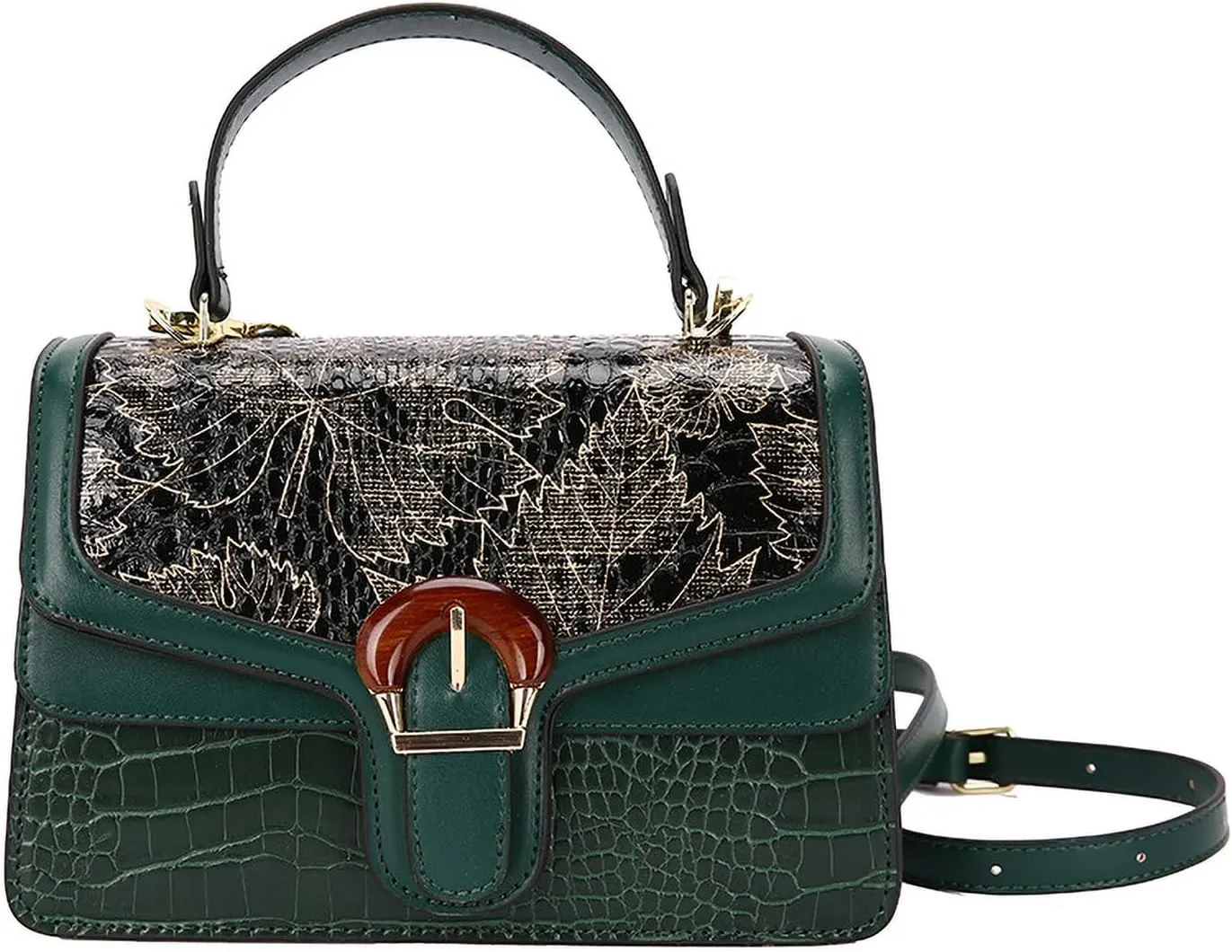 Serpentine Print Ladies Luxury Leather Top Handling Satchel Tote Retro Travel Party PU Stylish Shoulder Bag