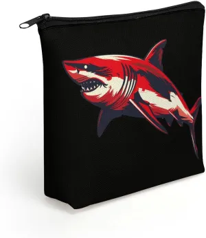 Shark Diver Scuba Makeup Bag Print Cosmetic Bags Purse Organizer Pouch for Women Men