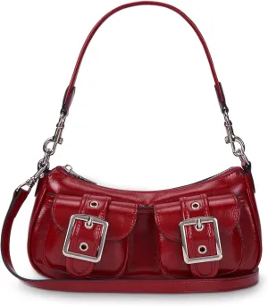 Shoulder Bags for Women Small Purse Y2k Handbag Double Pockets Cross Body Bag Faux Leather Shoulder Purses Tote