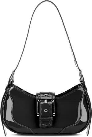 Shoulder Bags Y2k Purse for Women, Top Handle Purses Buckle Punk Hobo Clutch Crossbody Bag Trendy Leather Handbag