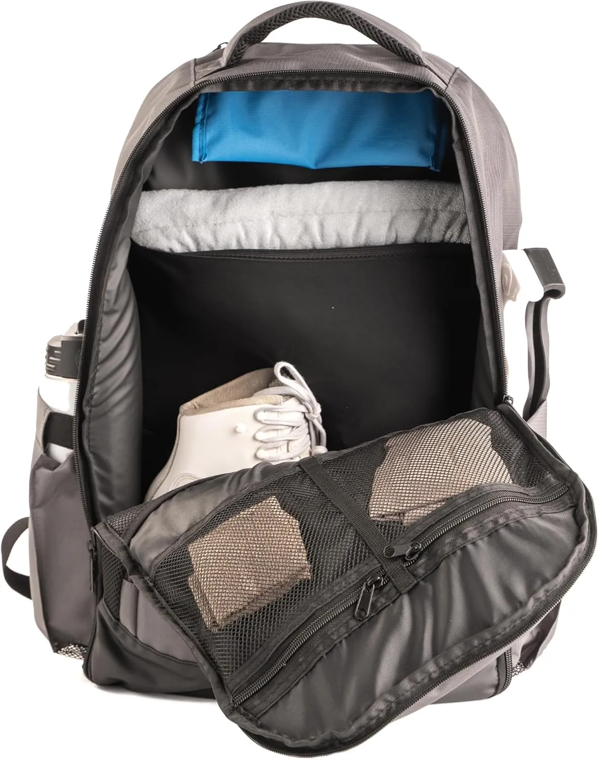 Skate Pack - Skating Backpack Skate Bag to Carry Skates, Skate Guards, Water Bottle, Laptop, Towels, Socks, etc.