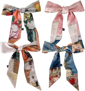 Skinny Scarf for Women Bag Handbag Handle Silky Ribbon Scarf Bandeau Hairband Headband Neckerchief Neck Scarves
