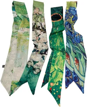 Skinny Scarf for Women Bag Handbag Handle Silky Ribbon Scarf Bandeau Hairband Headband Neckerchief Neck Scarves