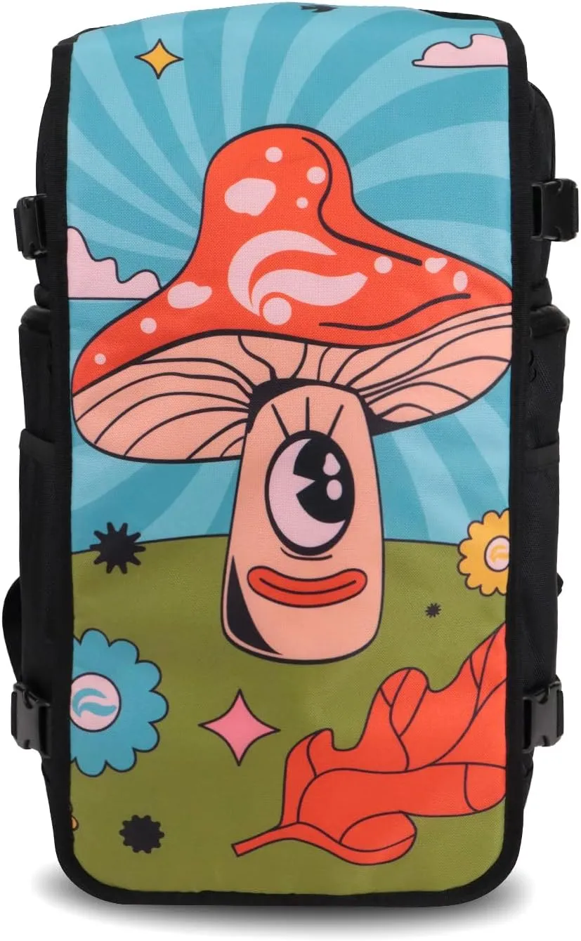 Skunk FaceOff Customizable Smell-proof Fashion Backpack with range of detachable designs (Mushroom, Large)