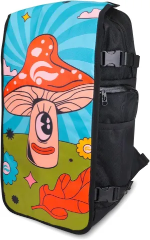 Skunk FaceOff Customizable Smell-proof Fashion Backpack with range of detachable designs (Mushroom, Large)