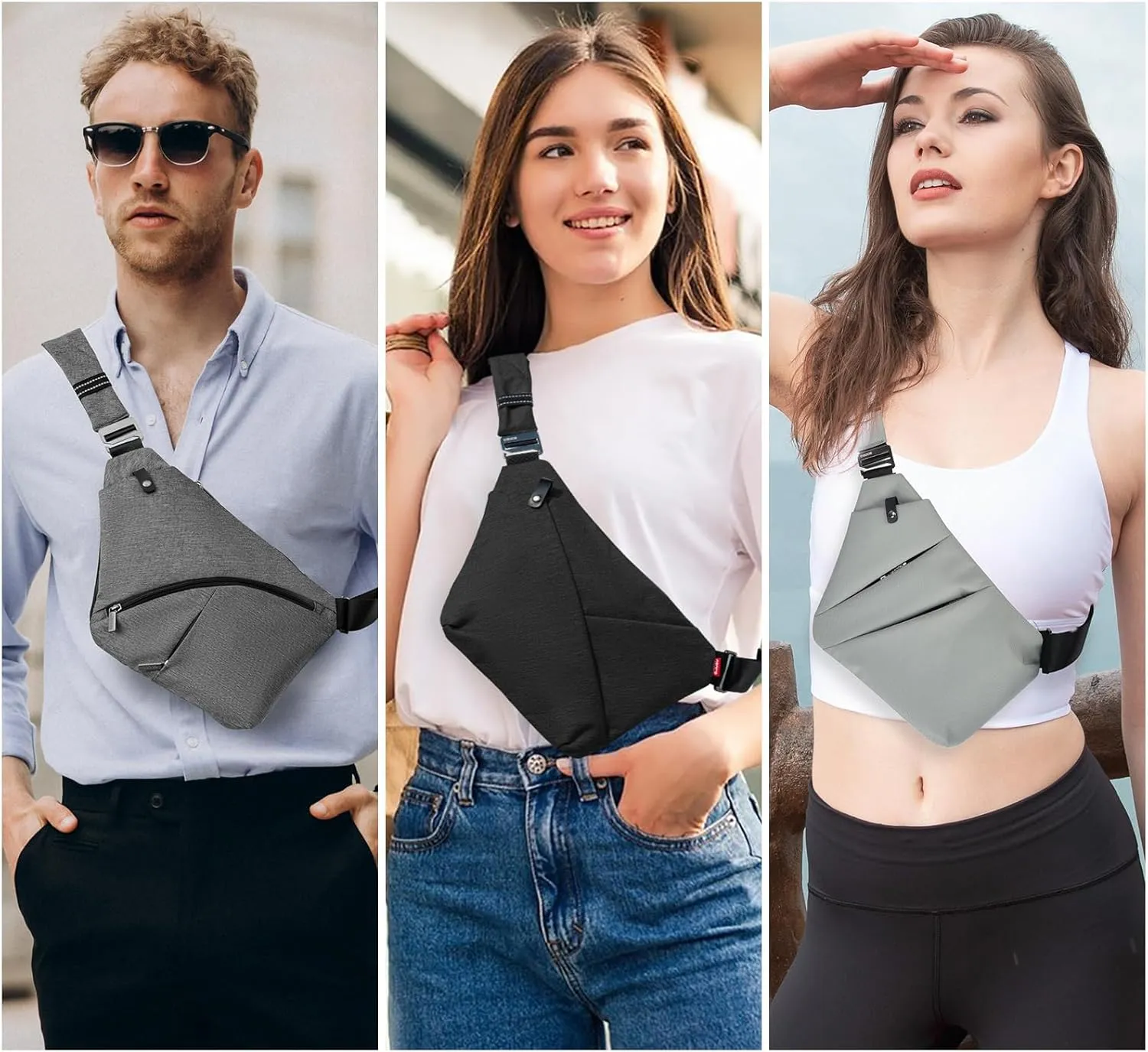 Sling Bag for Men, Crossbody Bag Shoulder Bag for Men Anti-theft Bag for Travel Casual