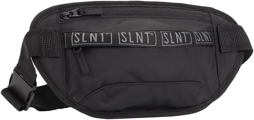 SLNT Essentials Sling Bag with Signal Blocking Faraday Phone Sleeve & EMF-reducing Pocket for On or Off Grid Use - Zipper Closure, Adjustable Cross-body Strap, Water-resistant (Black and Grey, Medium)