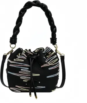 Small Bucket Bags for Women, Mini Crossbody Tote Bag with Detachable Shoulder Strap, Girls Top Handle Handbag