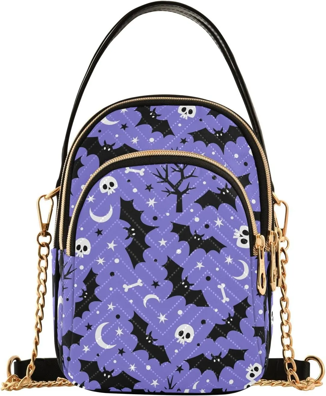 Small Cross body Bags for Women Quilted Crossbody Cell Phone Shoulder Purse Handbags Wallet Detachable Chain Bag