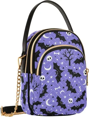 Small Cross body Bags for Women Quilted Crossbody Cell Phone Shoulder Purse Handbags Wallet Detachable Chain Bag