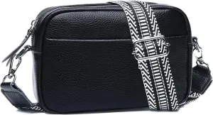 Small Crossbody Bags for Women Genuine Leather, Guitar Strap Shoulder Handbag Purse Camera Bag with Rfid Card Slots