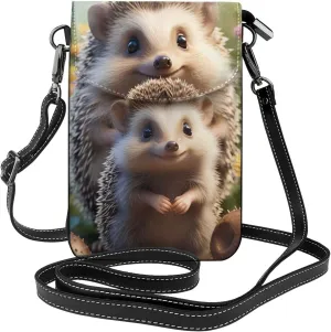 Small Crossbody Bags for Women,Leather Shoulder Bag for Cell Phone Purse with Strap and ovely Pet Dog Beagle Printed