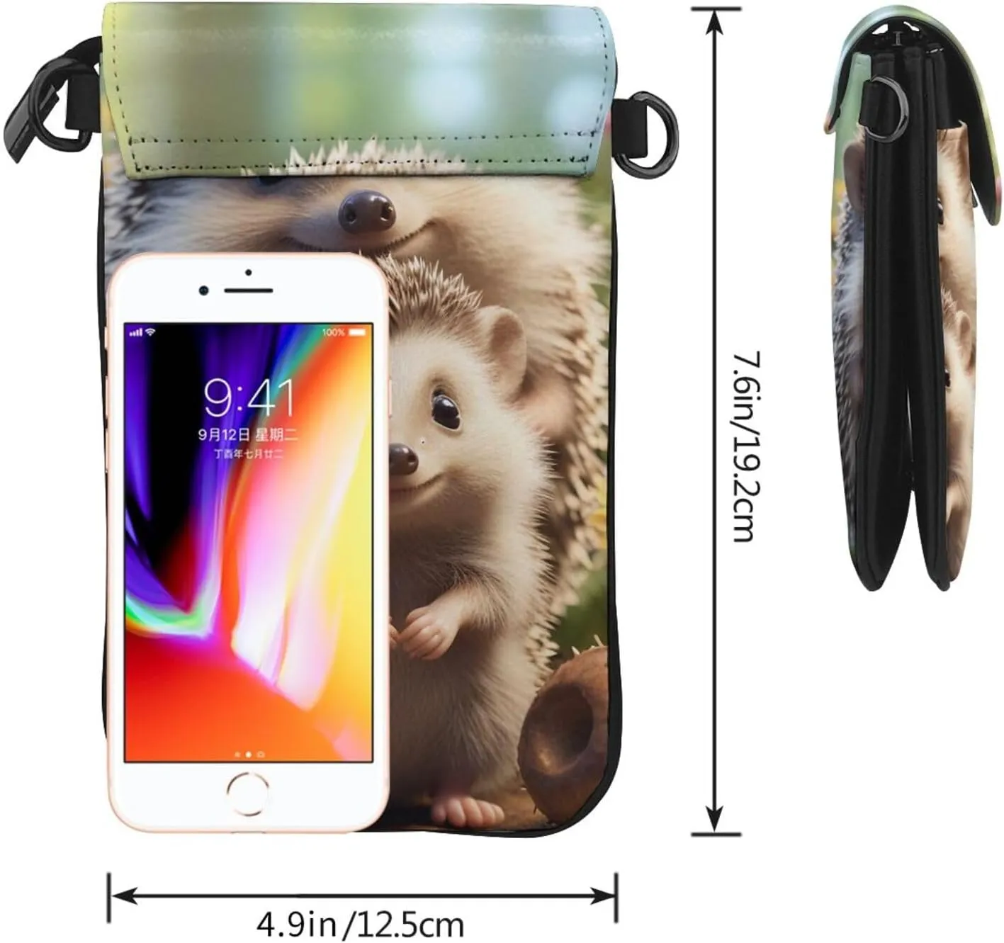 Small Crossbody Bags for Women,Leather Shoulder Bag for Cell Phone Purse with Strap and ovely Pet Dog Beagle Printed