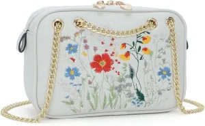Small Flower Crossbody Bag, Trendy Designer Shoulder Bag, Phone Purse for Women with Adjustable Chain Straps