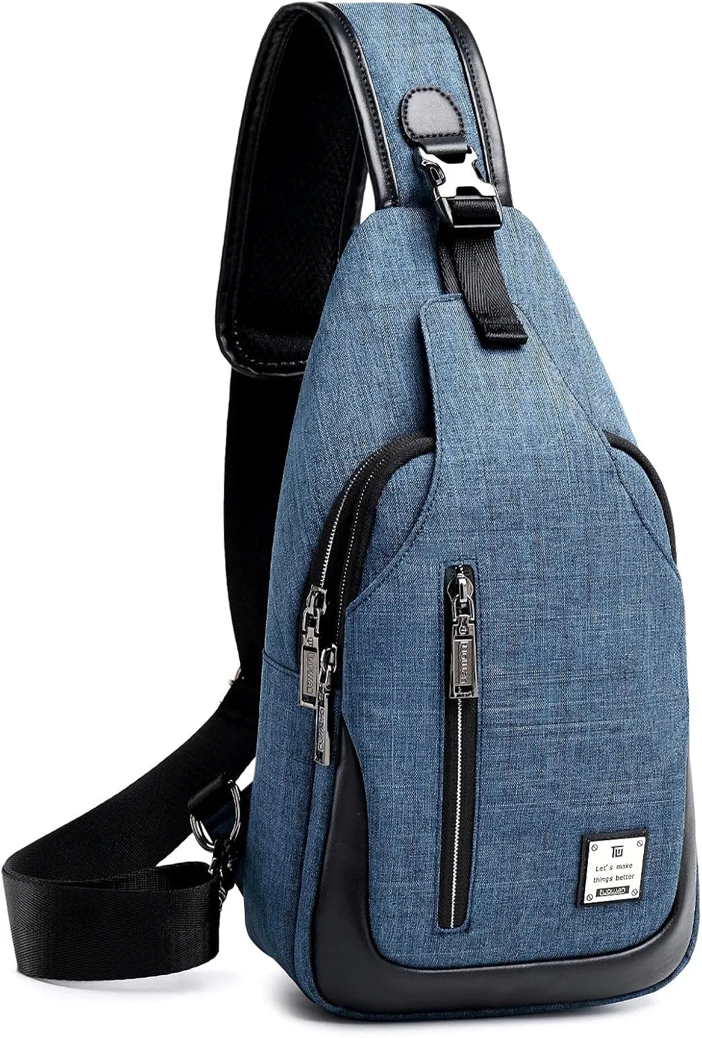 Small Sling Bag Crossbody Backpack Over the Shoulder Bag for Men Women Travel Outdoors, Lightweight Chest Pack (Small, Blue)
