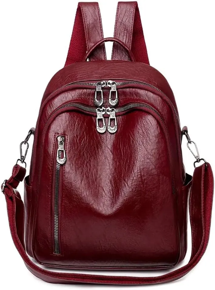 Soft Leather Backpack Purse for Women Convertible Rucksack Designer Shoulder Bag Waterproof Travel Satchel Bag Daypack