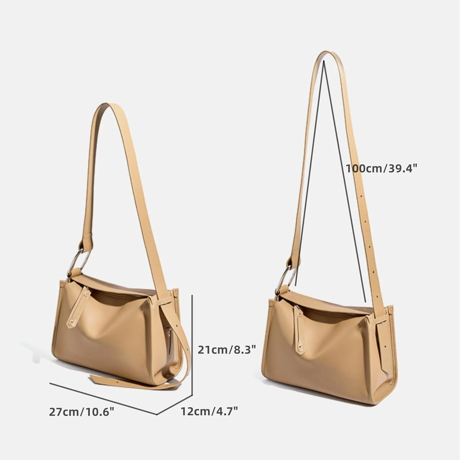 Soft Leather Tote Bag for Women, Ladies Bucket Purse, Large Capacity Shoulder Handbag, Designer Hobo Bags