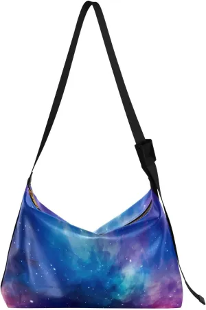 Space Large Leather Crossbody Bag, Shoulder Sling Bag for Men, Cross Body Leather Shoulder Bag
