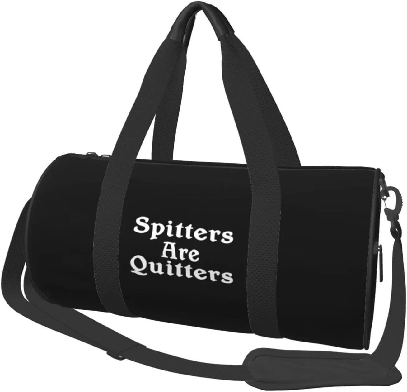 Spitters are Quitters Convertible Garment Bag with Shoulder Strap, Carry on Garment Duffel Bag for Men Women - Rolling Foldable for Travel Luggage Bags (Black)