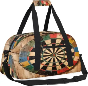 Sports Duffle Bags Travel Duffle Bag Gym Bag Vintage Dart Board Weekender Travel Bag Waterproof Overnight Bag Carry On Travel Tote Bag Dance Bags