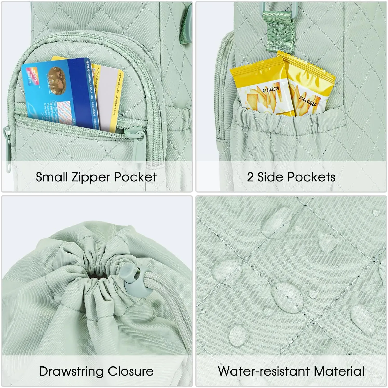 sportsnew Water Bottle Holder with Strap 32oz 40oz Insulated Water Bottle Carrier Sling Bag with Phone Pocket Crossbody