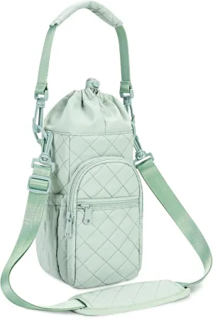 sportsnew Water Bottle Holder with Strap 32oz 40oz Insulated Water Bottle Carrier Sling Bag with Phone Pocket Crossbody
