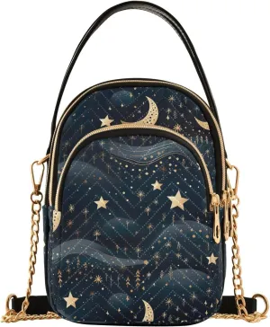 Stars and Moon Small Crossbody Bags for Women Detachable Strap Purses Travel Handbags 20850782